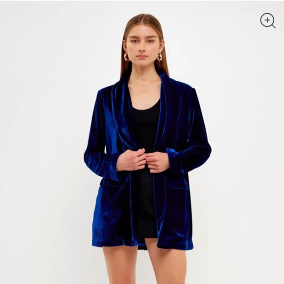 Endless Rose Velvet Oversized Blazer S - Picture 1 of 5